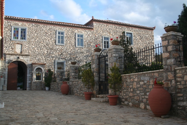 Mon. of Anargyroi - Walkway leading to the Monastery courtyard
